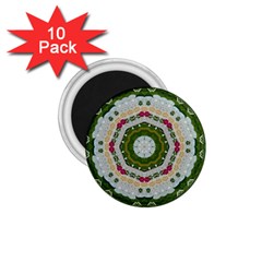 Fantasy Jasmine Paradise Love Mandala 1 75  Magnets (10 Pack)  by pepitasart