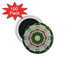 Fantasy Jasmine Paradise Love Mandala 1 75  Magnets (100 Pack)  by pepitasart