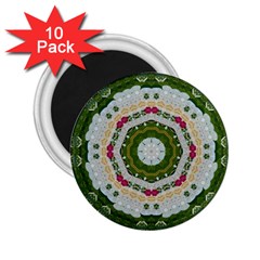 Fantasy Jasmine Paradise Love Mandala 2 25  Magnets (10 Pack)  by pepitasart