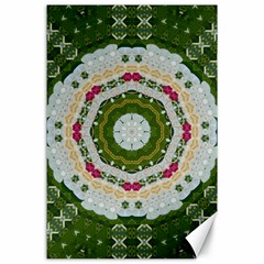 Fantasy Jasmine Paradise Love Mandala Canvas 24  X 36  by pepitasart