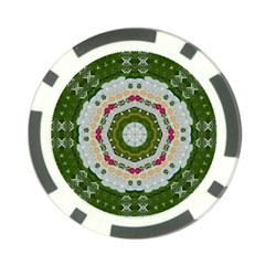 Fantasy Jasmine Paradise Love Mandala Poker Chip Card Guard by pepitasart