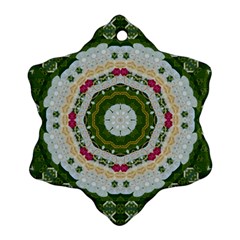 Fantasy Jasmine Paradise Love Mandala Ornament (snowflake) by pepitasart