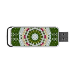 Fantasy Jasmine Paradise Love Mandala Portable Usb Flash (one Side) by pepitasart