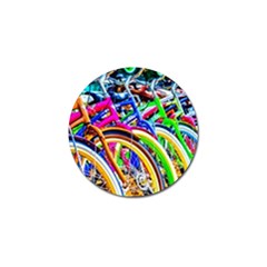 Colorful Bicycles In A Row Golf Ball Marker by FunnyCow