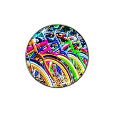 Colorful Bicycles In A Row Hat Clip Ball Marker (10 Pack) by FunnyCow