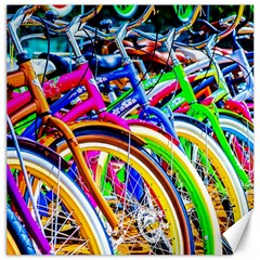 Colorful Bicycles In A Row Canvas 16  X 16   by FunnyCow