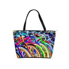 Colorful Bicycles In A Row Shoulder Handbags by FunnyCow