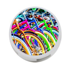 Colorful Bicycles In A Row 4-port Usb Hub (two Sides) by FunnyCow