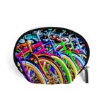 Colorful Bicycles In A Row Accessory Pouches (Small)  Front