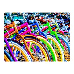 Colorful Bicycles In A Row Double Sided Flano Blanket (mini)  by FunnyCow