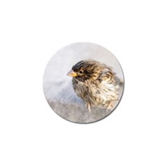 Funny Wet Sparrow Bird Golf Ball Marker by FunnyCow