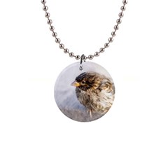 Funny Wet Sparrow Bird Button Necklaces by FunnyCow