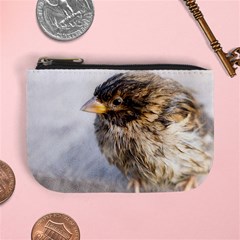 Funny Wet Sparrow Bird Mini Coin Purses by FunnyCow