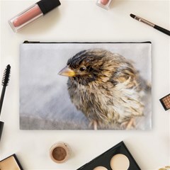 Funny Wet Sparrow Bird Cosmetic Bag (large) by FunnyCow