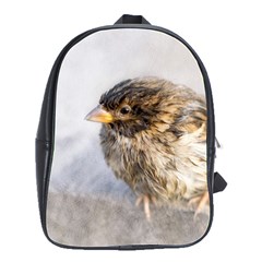 Funny Wet Sparrow Bird School Bag (large) by FunnyCow