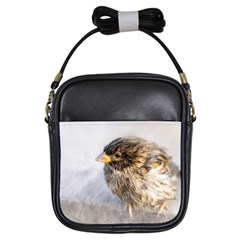 Funny Wet Sparrow Bird Girls Sling Bags by FunnyCow