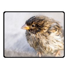 Funny Wet Sparrow Bird Fleece Blanket (small) by FunnyCow