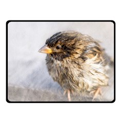 Funny Wet Sparrow Bird Double Sided Fleece Blanket (small)  by FunnyCow