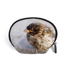 Funny Wet Sparrow Bird Accessory Pouches (small)  by FunnyCow