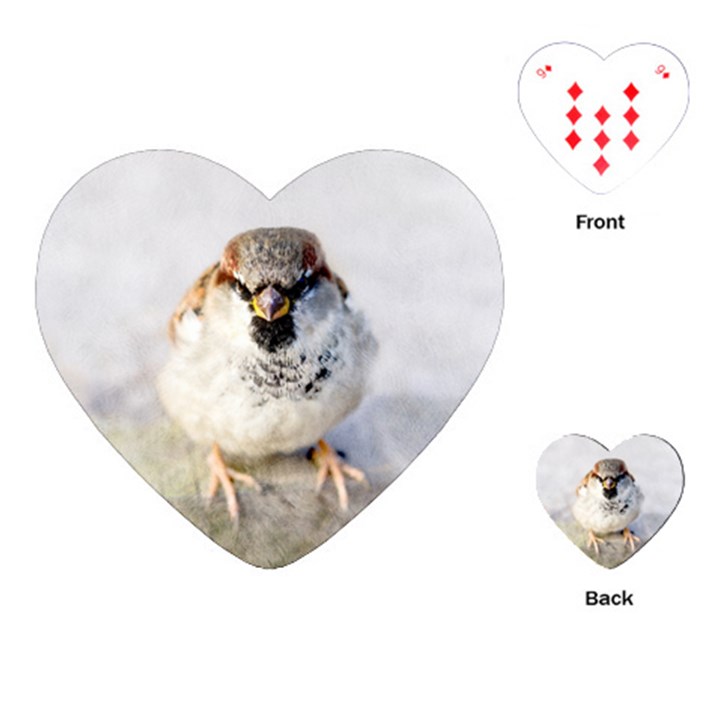 Do Not Mess With Sparrows Playing Cards (Heart) 