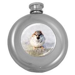 Do Not Mess With Sparrows Round Hip Flask (5 Oz) by FunnyCow