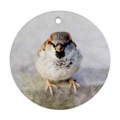 Do Not Mess With Sparrows Round Ornament (two Sides) by FunnyCow