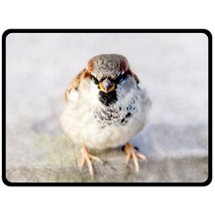 Do Not Mess With Sparrows Fleece Blanket (large)  by FunnyCow