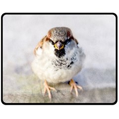 Do Not Mess With Sparrows Fleece Blanket (medium)  by FunnyCow