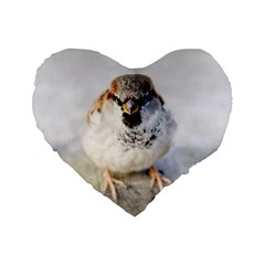 Do Not Mess With Sparrows Standard 16  Premium Heart Shape Cushions by FunnyCow