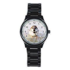 Do Not Mess With Sparrows Stainless Steel Round Watch by FunnyCow