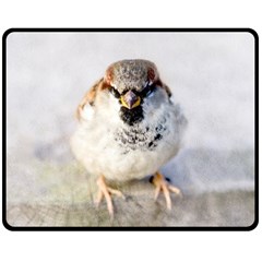 Do Not Mess With Sparrows Double Sided Fleece Blanket (medium)  by FunnyCow