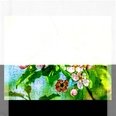 Crab Apple Flowers Rectangular Jigsaw Puzzl by FunnyCow