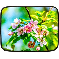 Crab Apple Flowers Double Sided Fleece Blanket (mini)  by FunnyCow