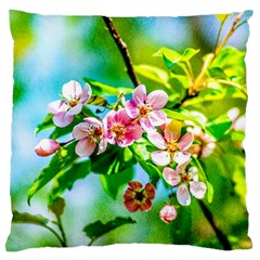 Crab Apple Flowers Large Cushion Case (one Side) by FunnyCow