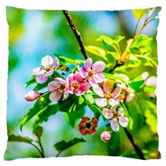 Crab Apple Flowers Standard Flano Cushion Case (two Sides) by FunnyCow