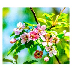 Crab Apple Flowers Double Sided Flano Blanket (small)  by FunnyCow