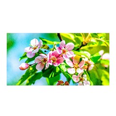 Crab Apple Flowers Satin Wrap by FunnyCow