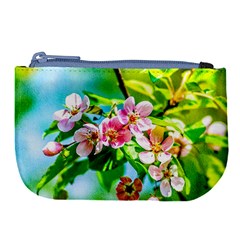 Crab Apple Flowers Large Coin Purse by FunnyCow