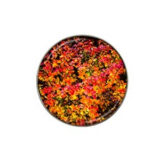 Orange, Yellow Cotoneaster Leaves In Autumn Hat Clip Ball Marker by FunnyCow