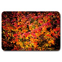 Orange, Yellow Cotoneaster Leaves In Autumn Large Doormat  by FunnyCow