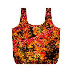 Orange, Yellow Cotoneaster Leaves In Autumn Full Print Recycle Bags (m)  by FunnyCow