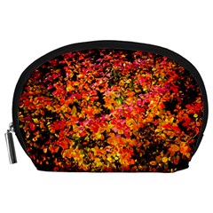 Orange, Yellow Cotoneaster Leaves In Autumn Accessory Pouches (large)  by FunnyCow