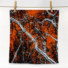 Red Night Of Winter Face Towel by FunnyCow