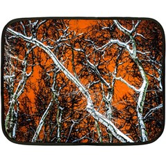 Red Night Of Winter Fleece Blanket (mini) by FunnyCow