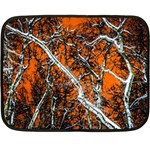 Red Night Of Winter Fleece Blanket (Mini) 35 x27  Blanket