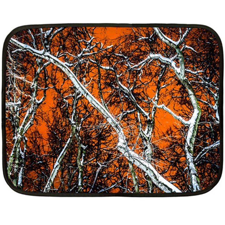 Red Night Of Winter Fleece Blanket (Mini)