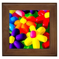 Toy Balloon Flowers Framed Tiles by FunnyCow