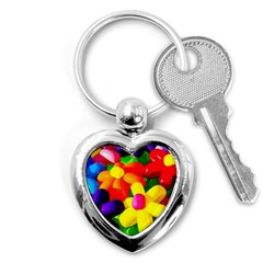 Toy Balloon Flowers Key Chains (heart)  by FunnyCow