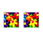 Toy Balloon Flowers Cufflinks (Square) Front(Pair)