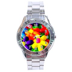 Toy Balloon Flowers Stainless Steel Analogue Watch by FunnyCow